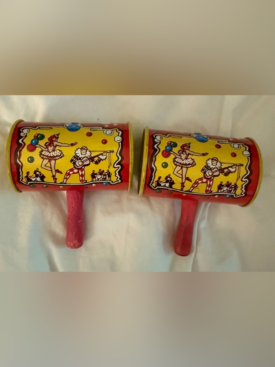 kirchhoff Other - 2 Vintage Kirchhoff Metal Noisemaker ballerina clown pirate flamenco dancer